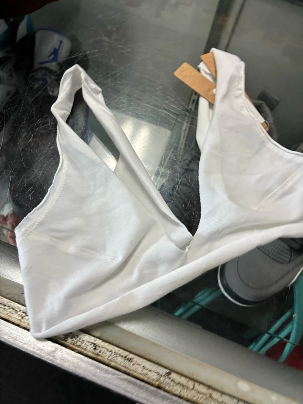 Women’s Skims Raw Edge Micro Plunge Bralette New Sz XS White